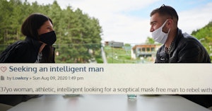 anti mask dating site