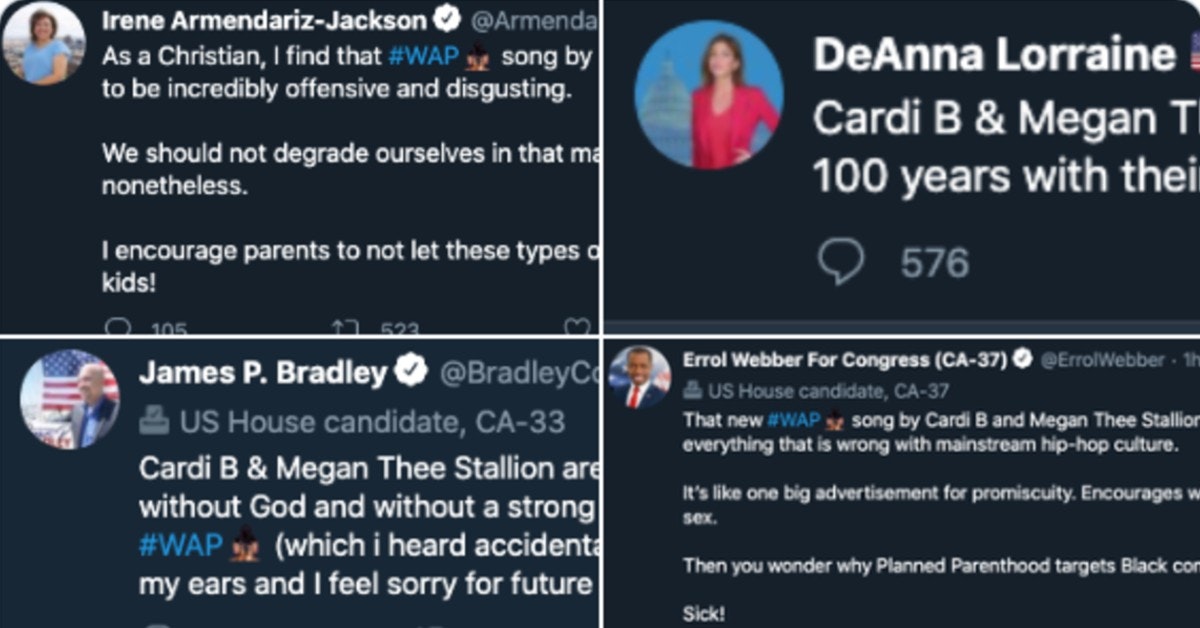 Conservatives Are Scandalized Over Cardi B And Megan Thee Stallion S New Song Call For Ban - roblox id code for wap by cardi b