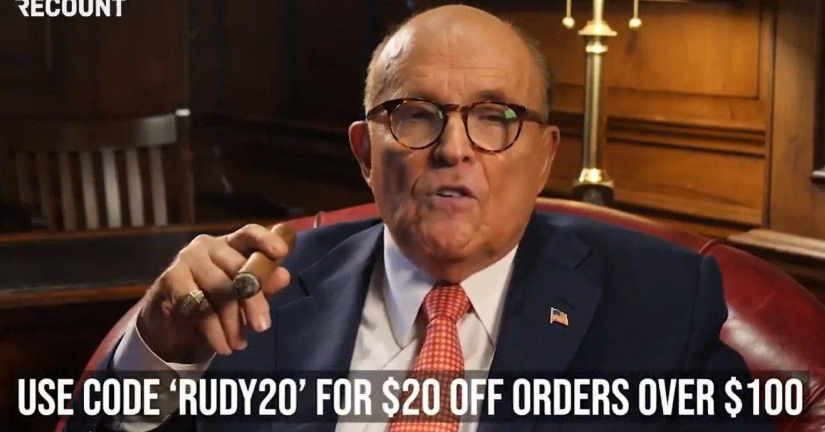 Rudy Giuliani Goes Full Grifter With Cigar And Gold Coin Commercials