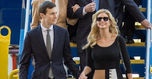 Jared Kushner and Ivanka Trump at the Boeing 787-10 rollout