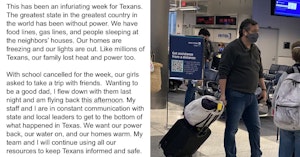Ted Cruz statement on Cancun trip and photo of him at the airport