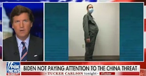 Tucker Carlson on his Fox News segment calling pregnant soldiers "a mockery" of the US military