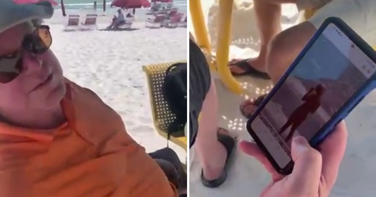 Nude Beach Pervert - Young Woman Catches Old Man Taking Pictures Of Her At The Beach, Makes Him  Delete Photos