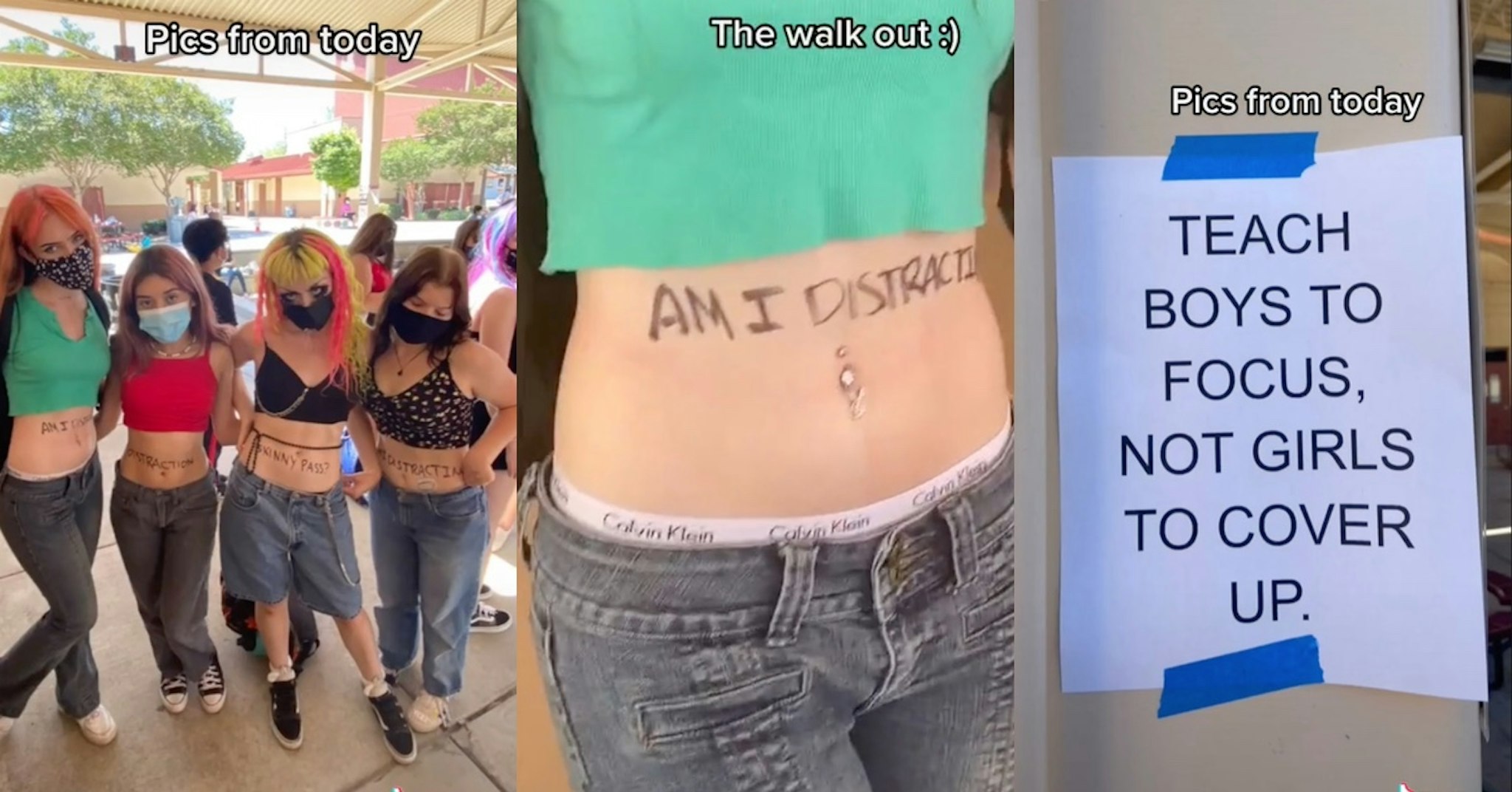 Teens Stage Walk Out In Protest Of School S Sexist Dress Code