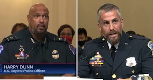 DC police officers Harry Dunn and Michael Fanone testifying before congress