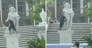 bahamas hammer christopher columbus statue
