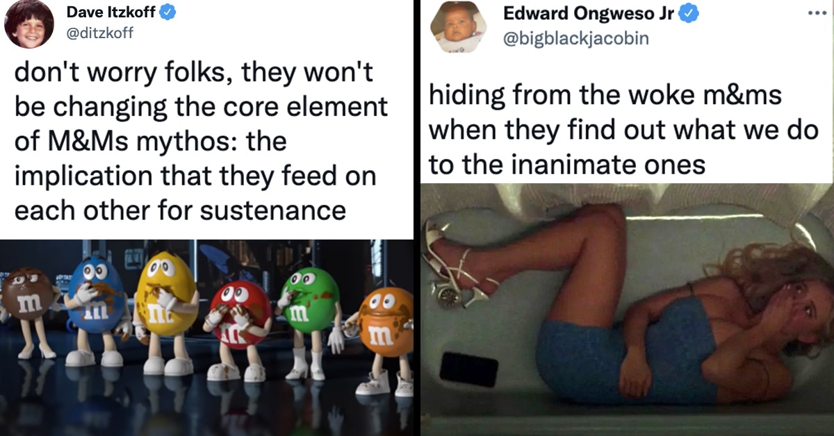 SAY CHEESE! 👄🧀 on X: M&M characters have been redesigned for a more  dynamic, progressive world, & People are pissed the Green M&M is  no longer wearing heels… threatening to protest.  /