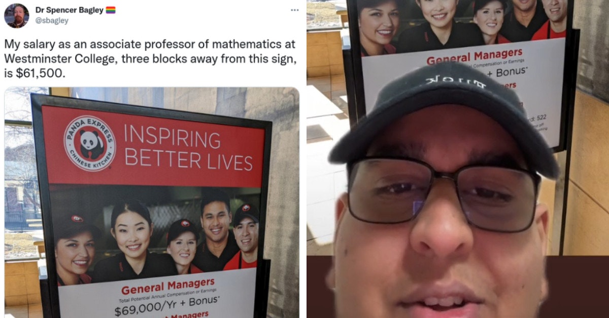 TikTok User Drags Professor For Complaining Panda Express Managers Are Paid  More Than Him