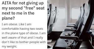 obese extra plane seat