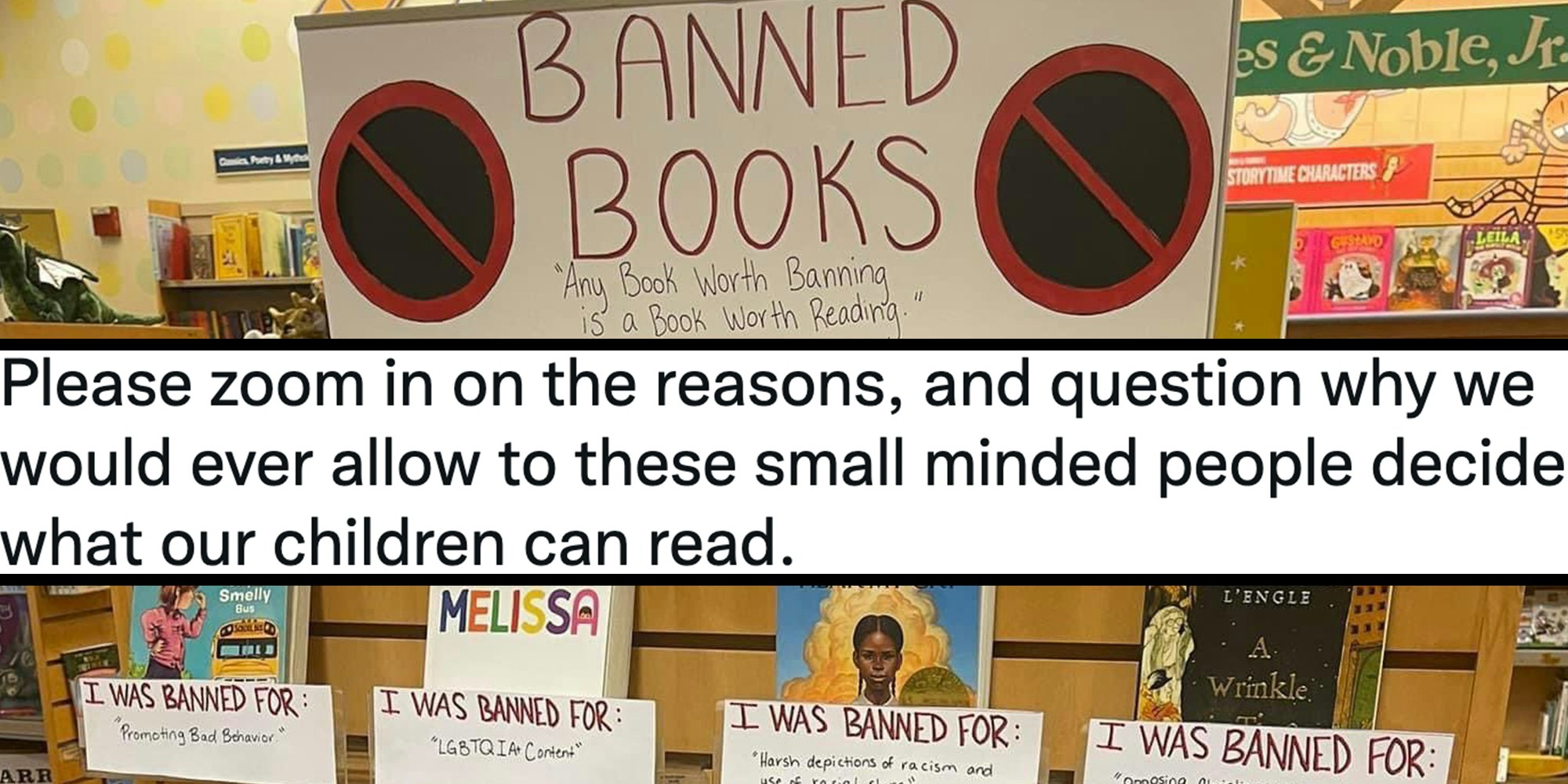 Barnes Noble Display Of Children s Books And Why They Were Banned 