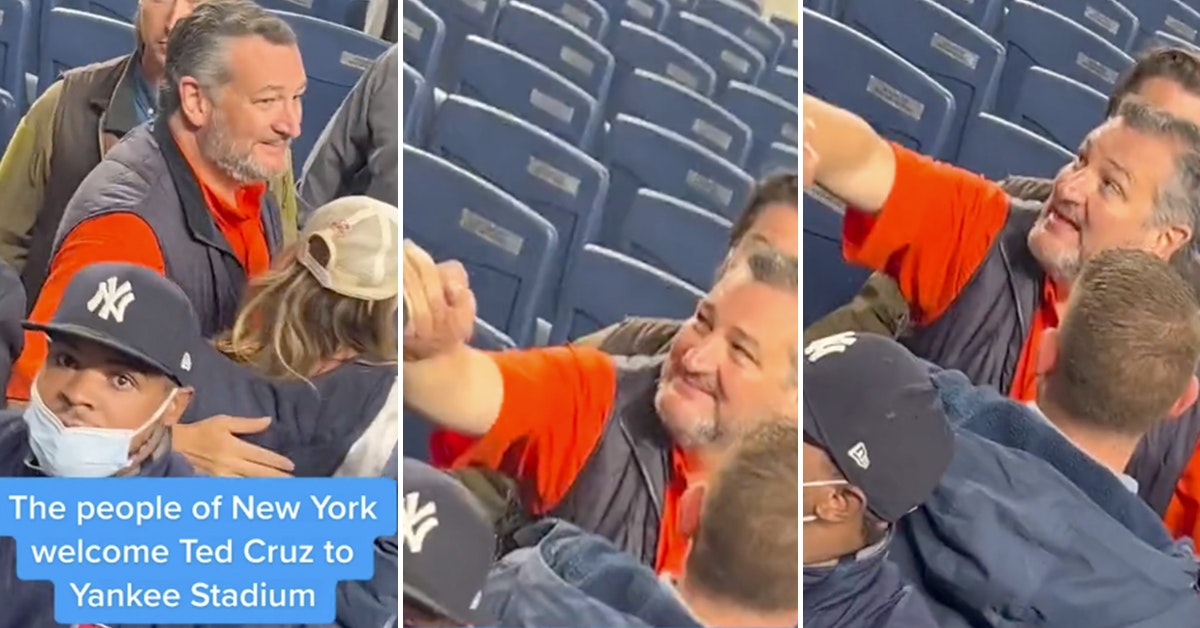 Yankees fans flip off Ted Cruz at Yankee Stadium