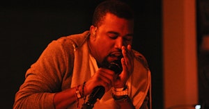 Kanye West performing at The Museum of Modern Art's annual Party in 2011