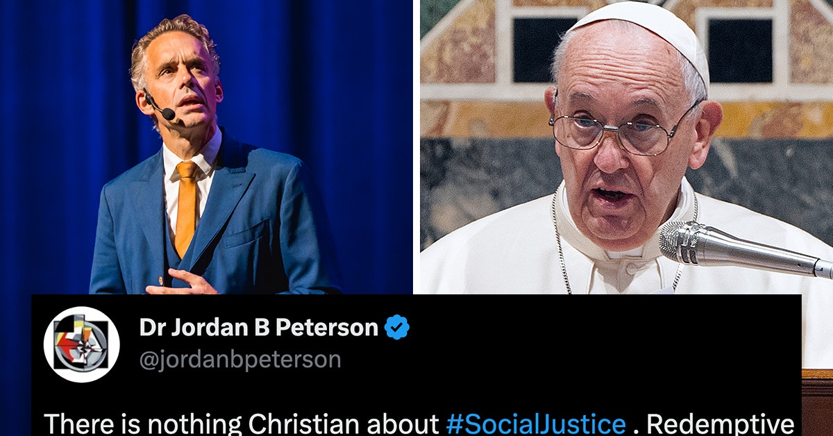 orange orkester tiltrækkende Jordan Peterson Picks One-Sided Fight With The Pope Over Whether Social  Justice Is 'Christian'