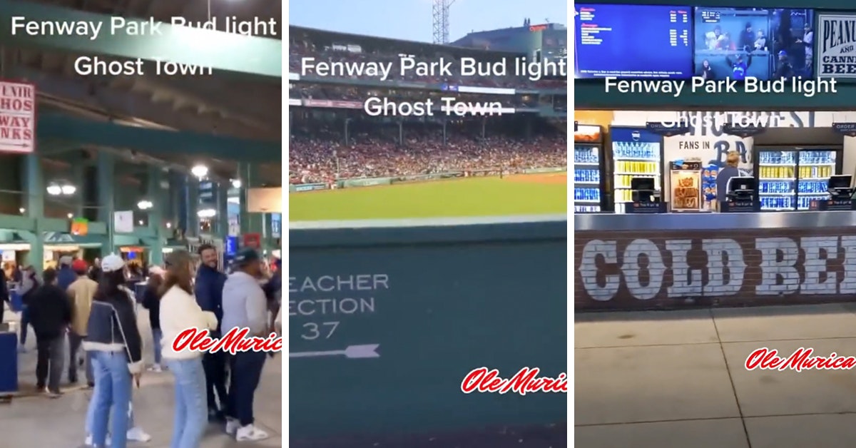 Red Sox fans snub Bud Light at Fenway Park in viral video: Their concession  stands are a 'ghost town