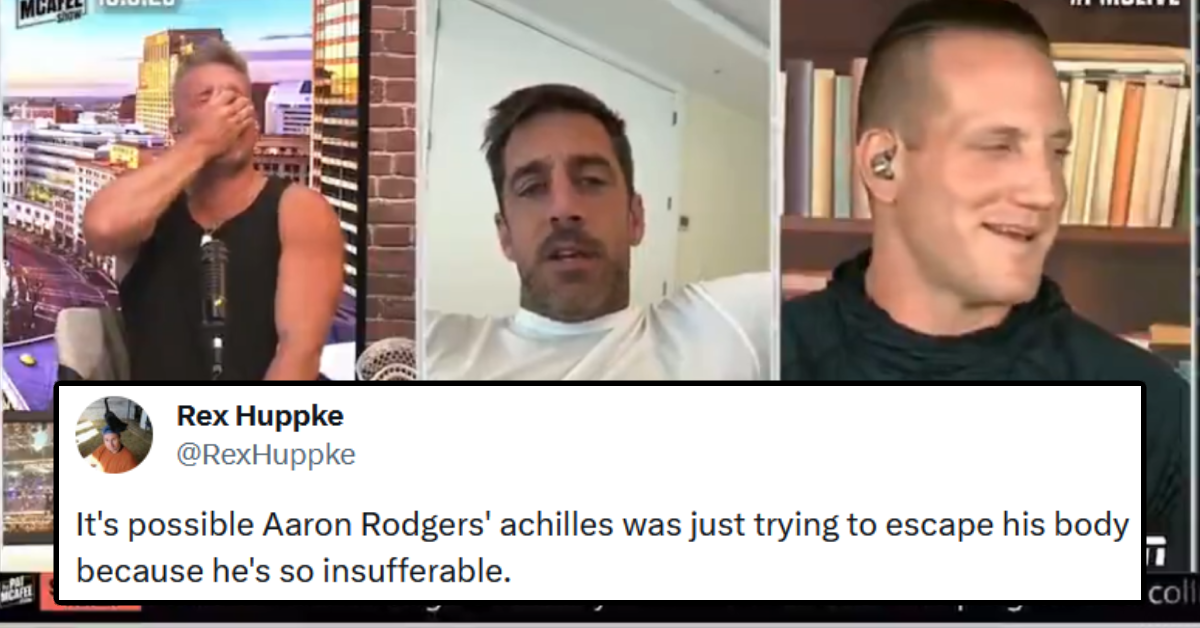 Aaron Rodgers calls Travis Kelce 'Mr. Pfizer' on Pat McAfee Show