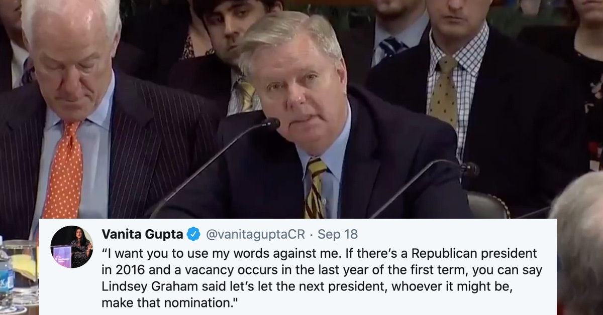 Lindsey Graham Backtracks After Insisting In 16 A Supreme Court Vacancy Shouldn T Be Filled During Election Year