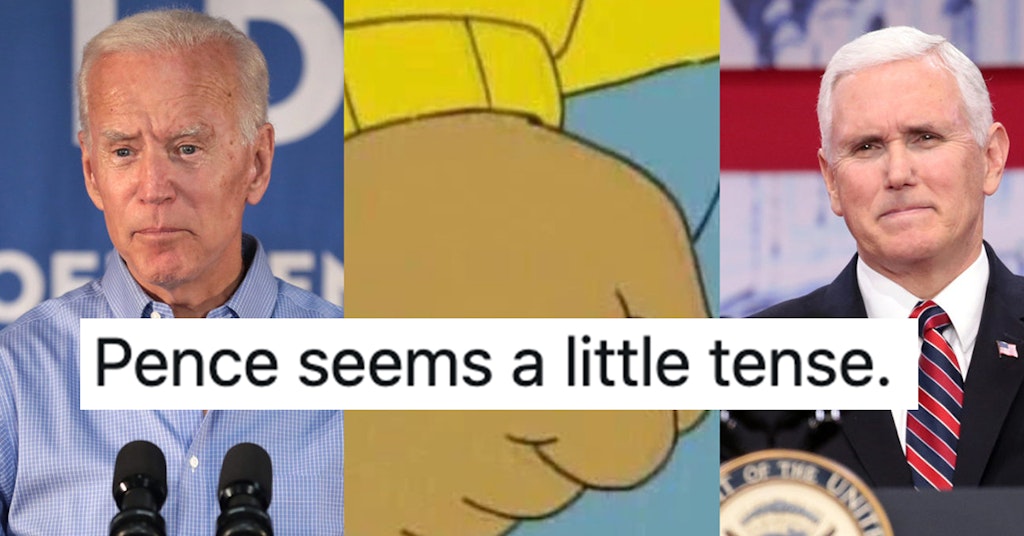 Mike Pence Does Arthur Fist Meme While Meeting Biden At 9 11 Memorial