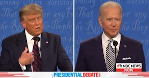 Donald Trump and Joe Biden at the first presidential debate